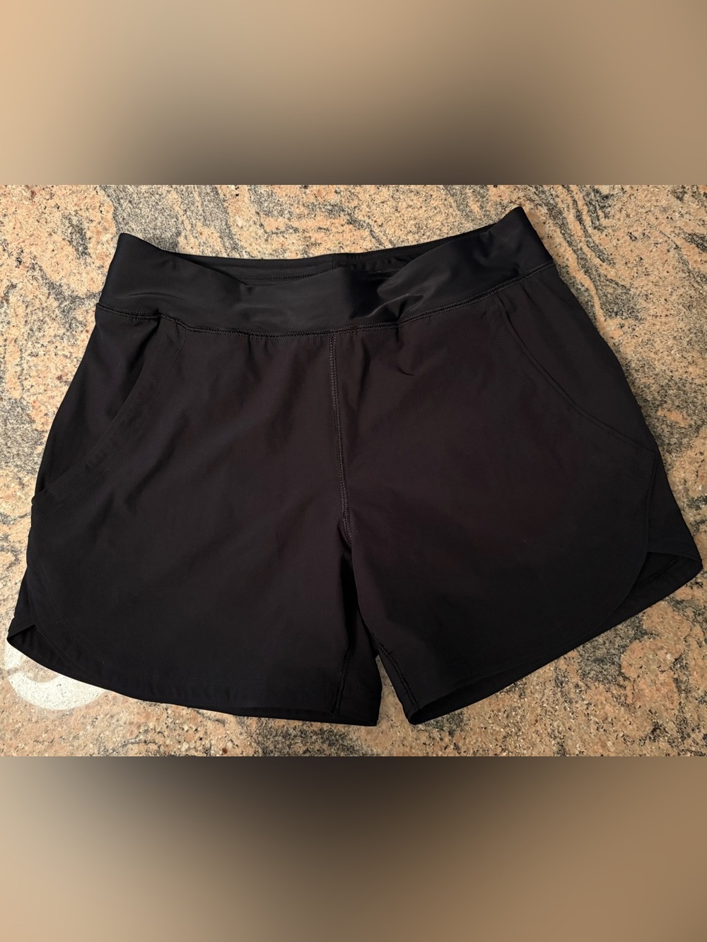 Lands' End Women's Black Quick Dry Swim Board Shorts with Panty Liner